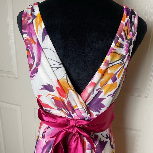 Kasper Dress Floral V Neck Midi Size 12 - Picture 7 of 9